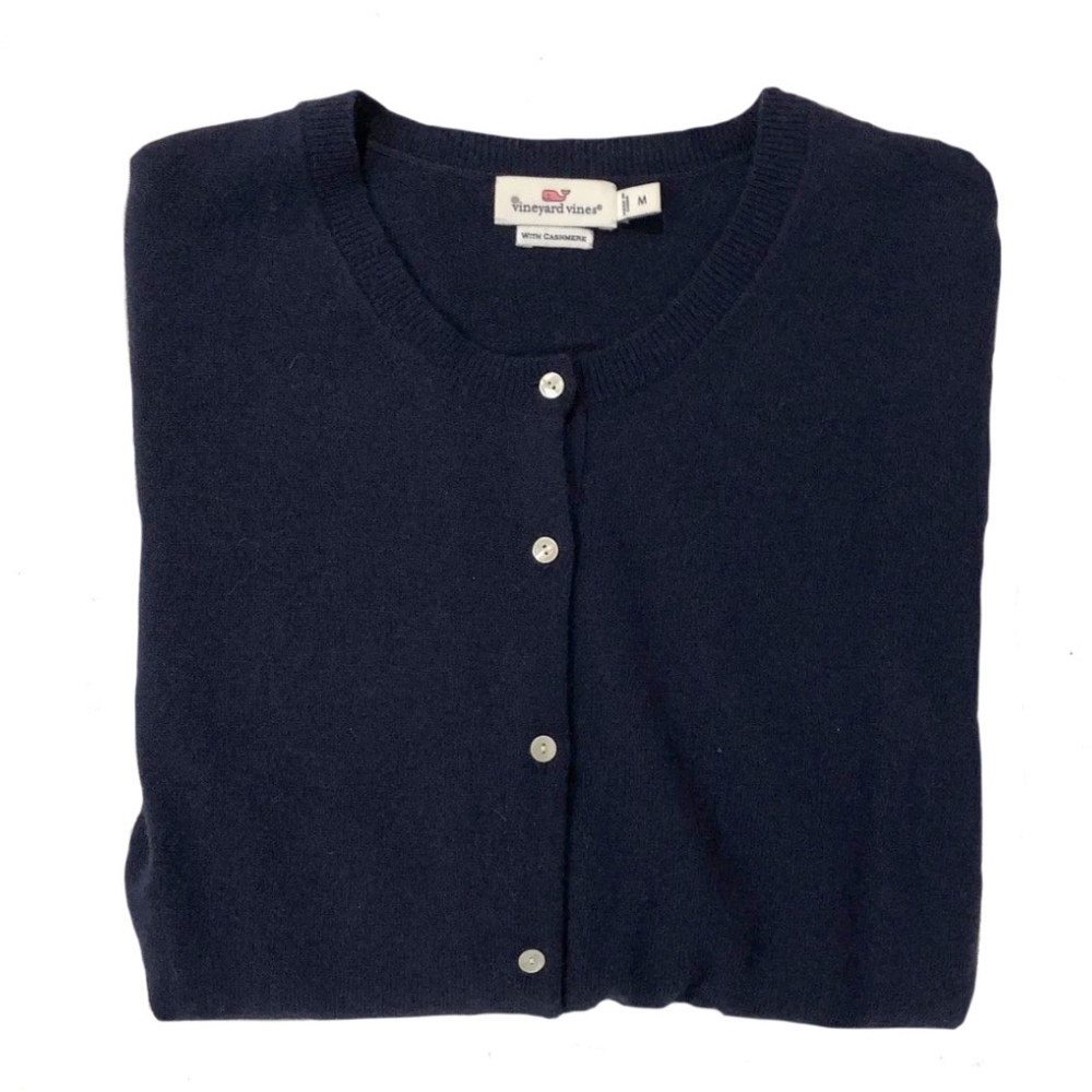 Vineyard Vines Navy Cashmere Cardigan NWOT